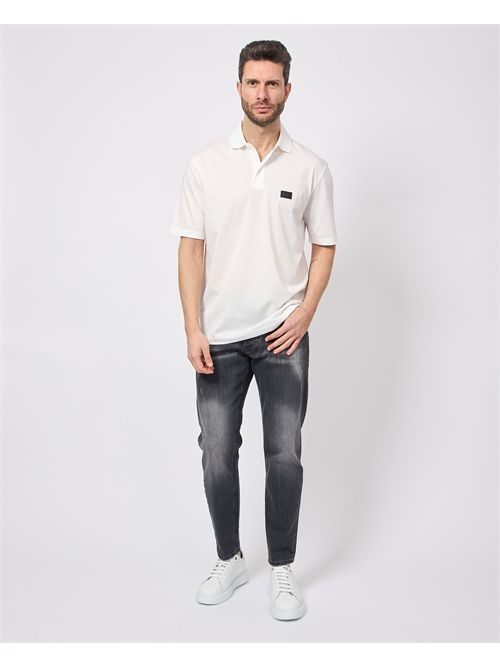 Polo uomo Armani Exchange con logo a contrasto ARMANI EXCHANGE | XM000484-AF10364U0009
